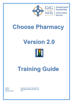 Choose Pharmacy Version 2.0 Training Guide