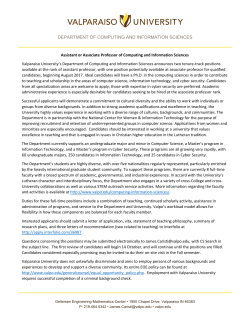 department of computing and information sciences