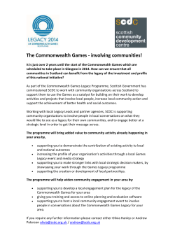 The Commonwealth Games - involving communities