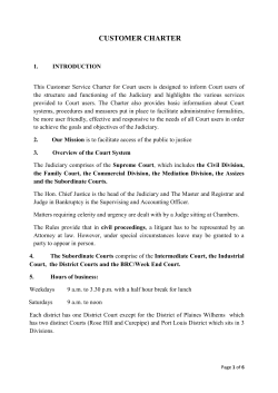 customer charter - Supreme Court of Mauritius