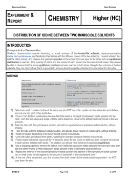 Lesson 1 - Distribution of iodine between two