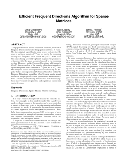 Efficient Frequent Directions Algorithm for Sparse Matrices