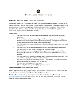 Head Coach Position &ndash; Devil`s Glen Country Club