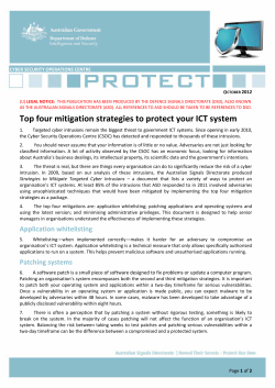 Top four mitigation strategies to protect your ICT system