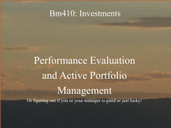 Active Portfolio Management