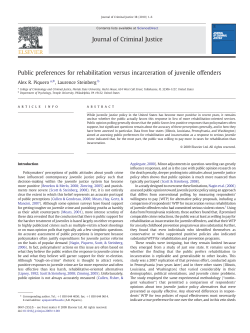 Public preferences for rehabilitation versus incarceration of juvenile