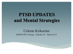 PTSD UPDATES And Mental Strategies