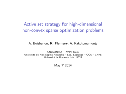 Active set strategy for high-dimensional non