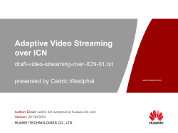 Adaptive Video Streaming over CCN
