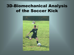 Biomechanical Analysis of the Soccer Kick