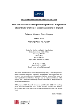 How should we treat under-performing schools? A regression