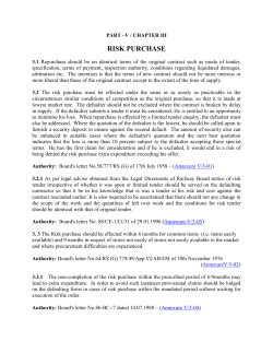 risk purchase - rdso - Ministry of Railways