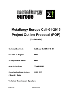 ME Project Outline Proposal &ndash; 2015