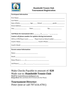 Make Checks Payable in amount of: $20 Made out to: Humboldt