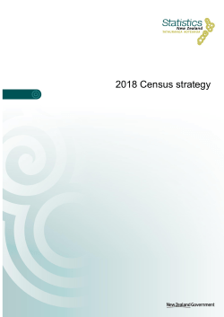 2018 Census strategy - Statistics New Zealand