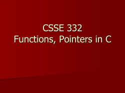 CSSE 332 Introduction to C - Rose
