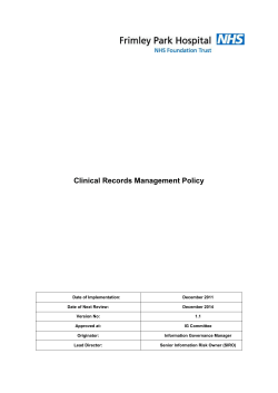 A Clinical Record - Frimley Health NHS Foundation Trust