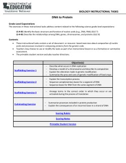 Task - Science - Biology - DNA-RNA-Proteins