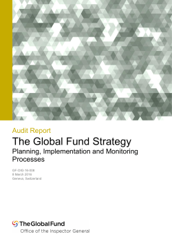 The Global Fund Strategy - The Global Fund to Fight AIDS