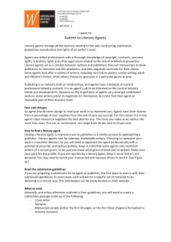Submit to Literary Agents - Queensland Writers Centre