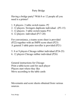 Party Bridge - Bridge on Sundays