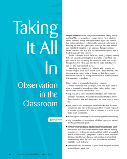 Observation in the Classroom