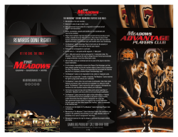Players Club Brochure - Meadows Racetrack and Casino
