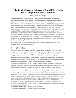 A Uniformly Consistent Estimator of Causal Effects Under The k