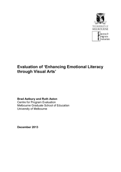 Evaluation of - Enhancing Emotional Literacy through Visual Arts