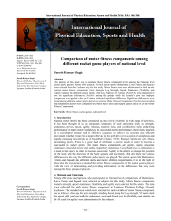 Comparison of motor fitness components among different racket