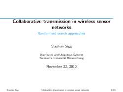 Collaborative transmission in wireless sensor networks