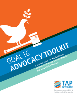 goal 16 advocacy toolkit - Sustainable Development Knowledge