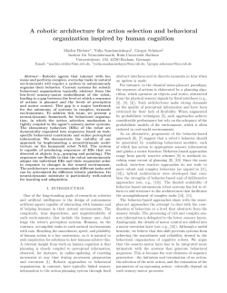 A robotic architecture for action selection and behavioral