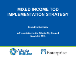 MIXED INCOME TOD IMPLEMENTATION STRATEGY