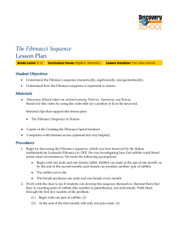 The Fibonacci Sequence Lesson Plan