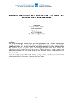 business strategies analysis by strategy typology