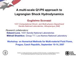Advances in Multi-scale Methods for Lagrangian Shock
