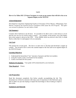 Lab 6 How to Use Xilinx ISE 12 Project Navigator to create an up