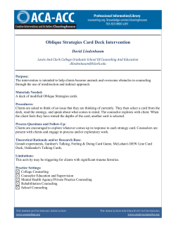 Oblique Strategies Card Deck Intervention