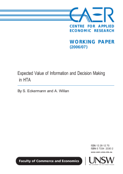 Expected Value of Information and Decision Making in HTA