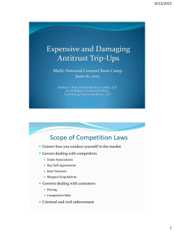 Expensive and Damaging Antitrust Trip-Ups
