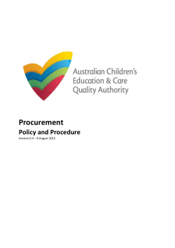 Procurement Policy and Procedure