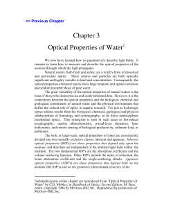 Optical Properties of Water