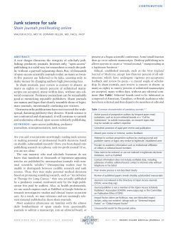 Junk science for sale - Rhode Island Medical Society