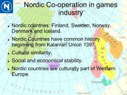 Nordic Co-operation in games industry