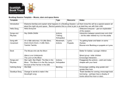 Bookbug Session Template – Moons, stars and space theme