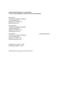 Experimental Economics in Transportation: A