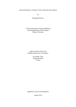Automated Iterative Tolerance Value Allocation and Analysis by