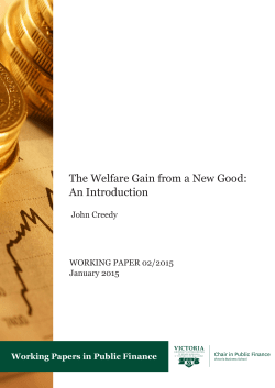The Welfare Gain from a New Good: An Introduction