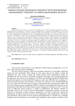 inking human resources strategy with knowledge management